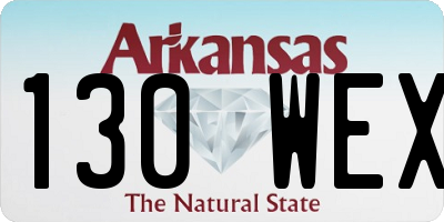 AR license plate 130WEX