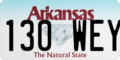 AR license plate 130WEY