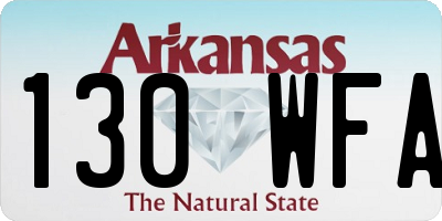 AR license plate 130WFA