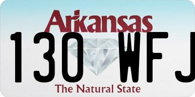 AR license plate 130WFJ