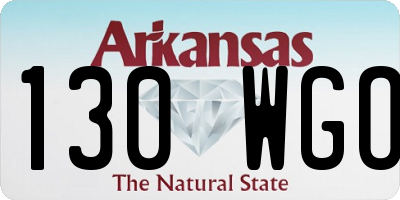 AR license plate 130WGO