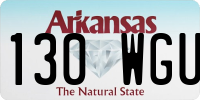 AR license plate 130WGU