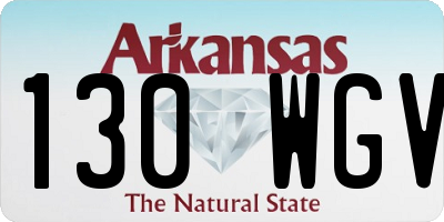 AR license plate 130WGV