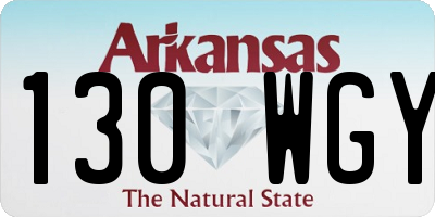 AR license plate 130WGY