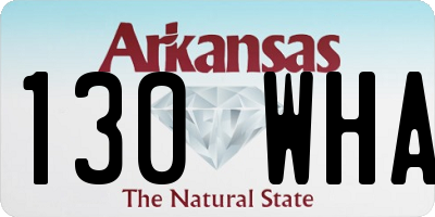 AR license plate 130WHA