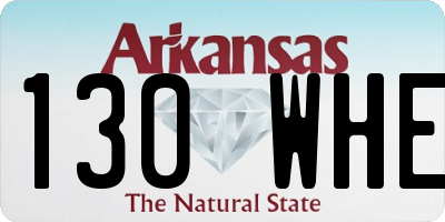 AR license plate 130WHE