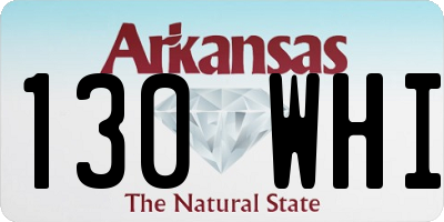 AR license plate 130WHI