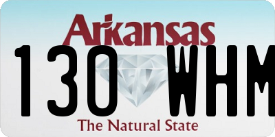 AR license plate 130WHM