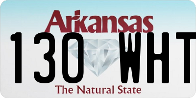 AR license plate 130WHT