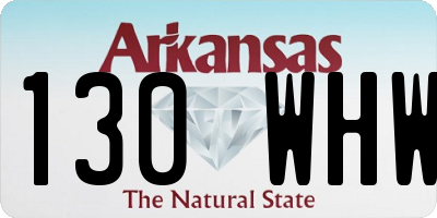 AR license plate 130WHW