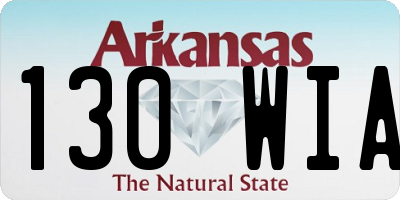 AR license plate 130WIA