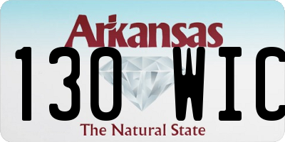 AR license plate 130WIC