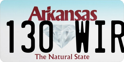 AR license plate 130WIR