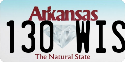 AR license plate 130WIS