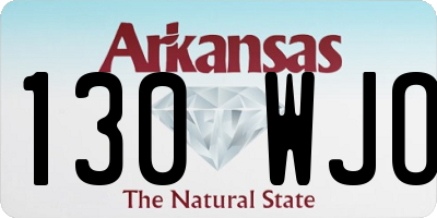 AR license plate 130WJO