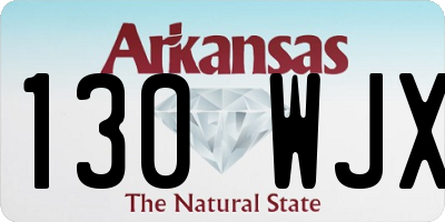 AR license plate 130WJX