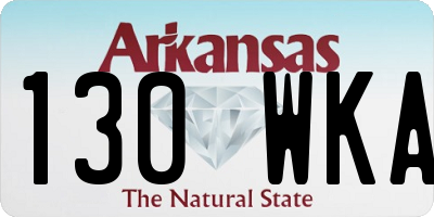 AR license plate 130WKA