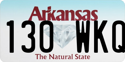 AR license plate 130WKQ