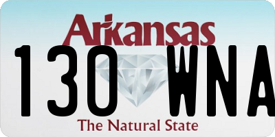 AR license plate 130WNA