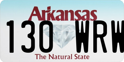 AR license plate 130WRW
