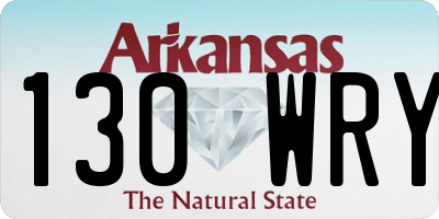 AR license plate 130WRY