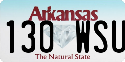 AR license plate 130WSU