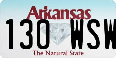 AR license plate 130WSW