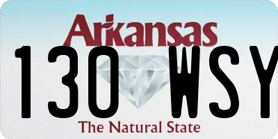 AR license plate 130WSY
