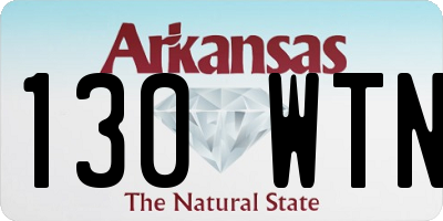 AR license plate 130WTN