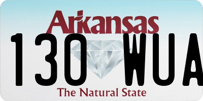 AR license plate 130WUA