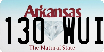 AR license plate 130WUI