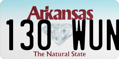 AR license plate 130WUN