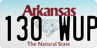 AR license plate 130WUP