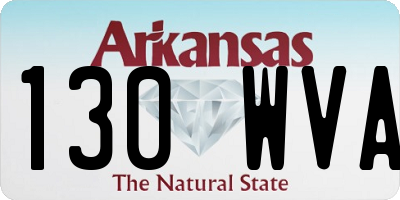 AR license plate 130WVA