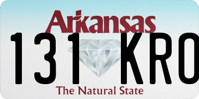 AR license plate 131KRO