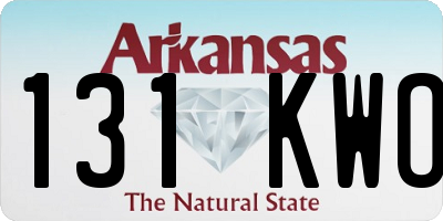 AR license plate 131KWO