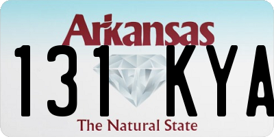 AR license plate 131KYA