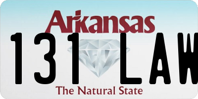 AR license plate 131LAW