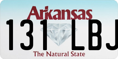 AR license plate 131LBJ