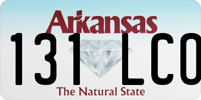 AR license plate 131LCO