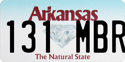 AR license plate 131MBR