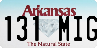 AR license plate 131MIG