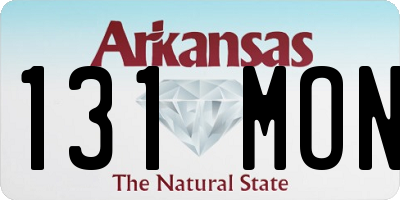AR license plate 131MON