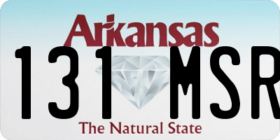 AR license plate 131MSR