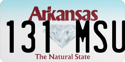 AR license plate 131MSU