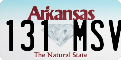 AR license plate 131MSV
