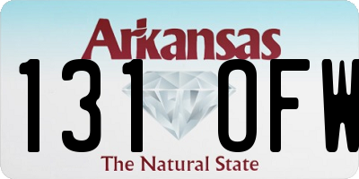 AR license plate 131OFW