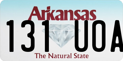 AR license plate 131UOA