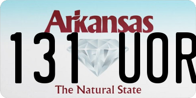 AR license plate 131UOR