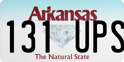 AR license plate 131UPS